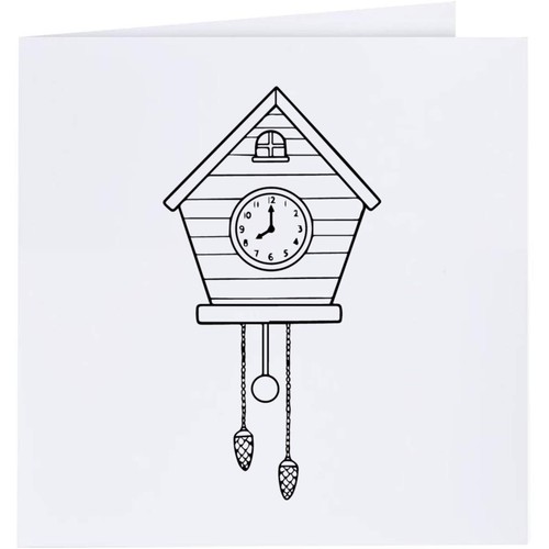Wooden cuckoo clock greeting - cuckoo,