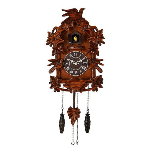 Cuckoo clock mahogany bird - mahogany,